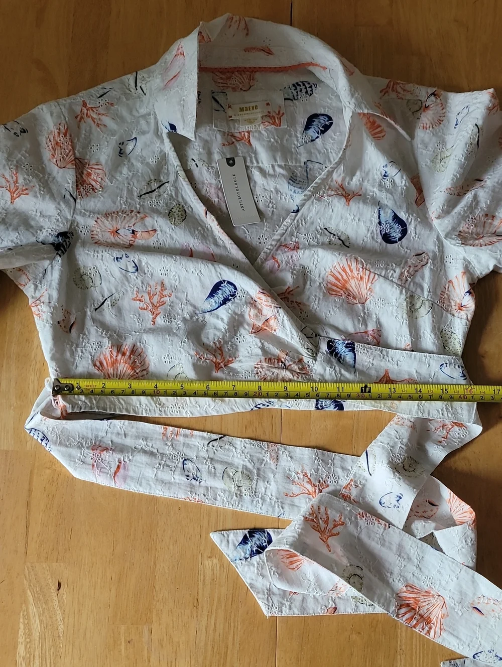 Anthropologie Maeve Puff-Sleeve Wrap Top - Picture 7 of 12